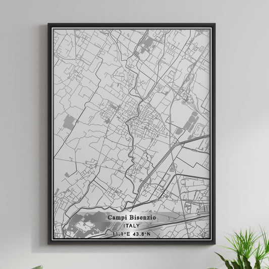 ROAD MAP OF CAMPI BISENZIO, ITALY BY MAPBAKES