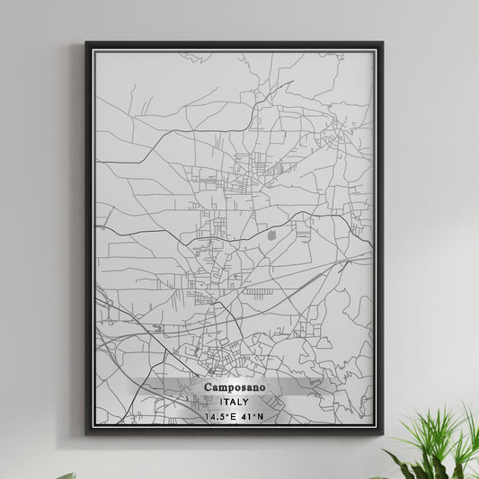 ROAD MAP OF CAMPOSANO, ITALY BY MAPBAKES