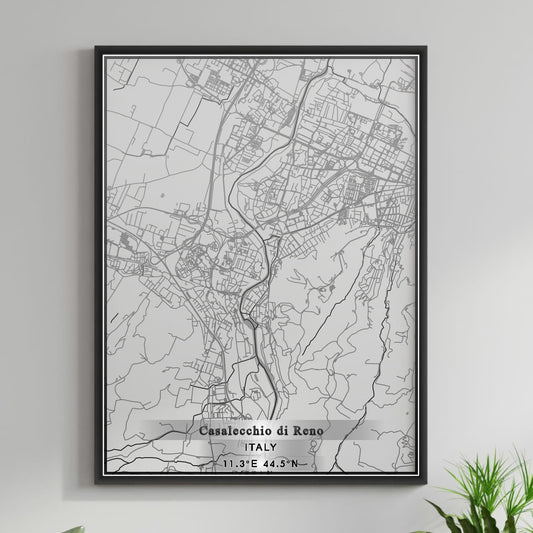 ROAD MAP OF CASALECCHIO DI RENO, ITALY BY MAPBAKES