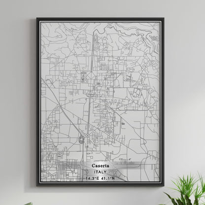 ROAD MAP OF CASERTA, ITALY BY MAPBAKES