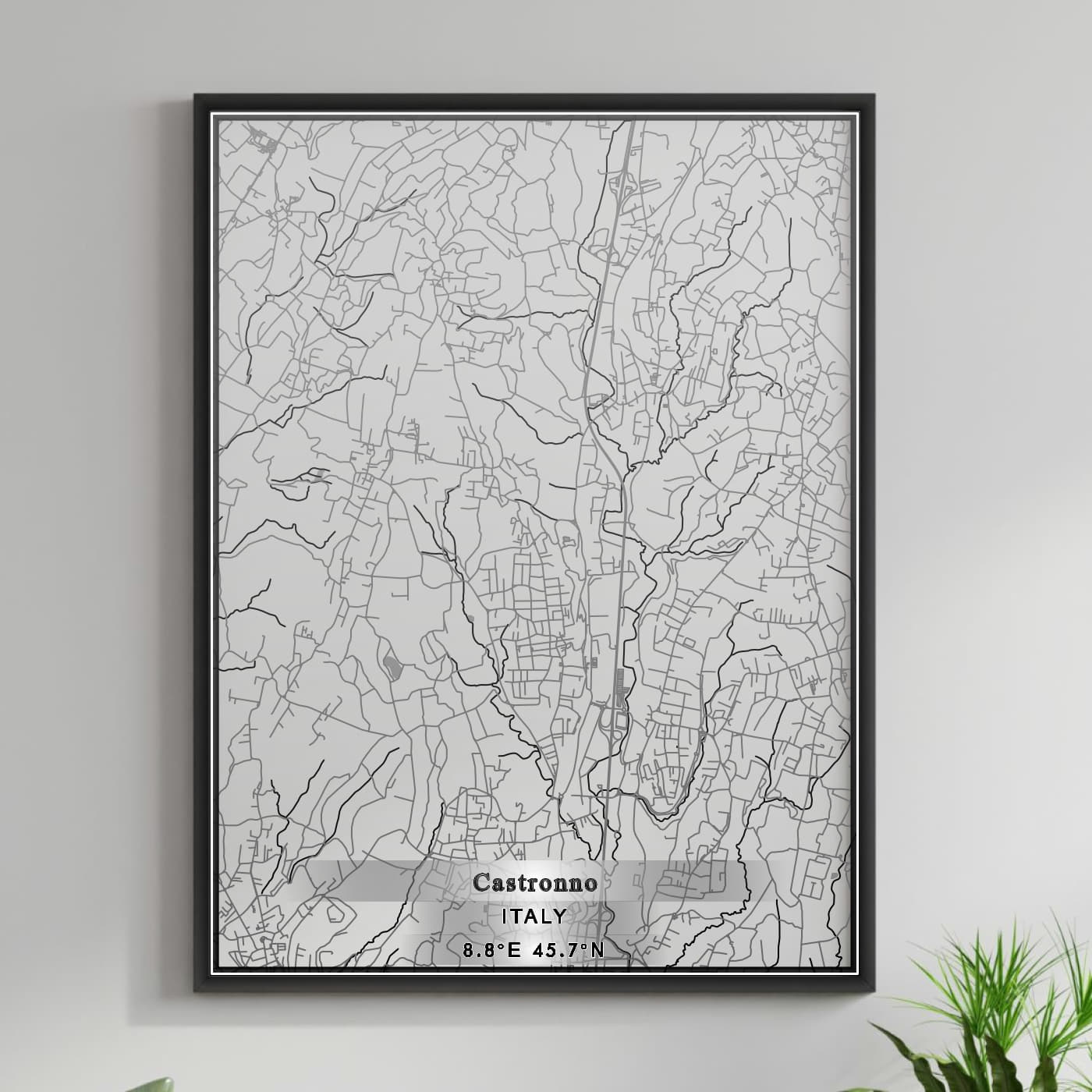 ROAD MAP OF CASTRONNO, ITALY BY MAPBAKES