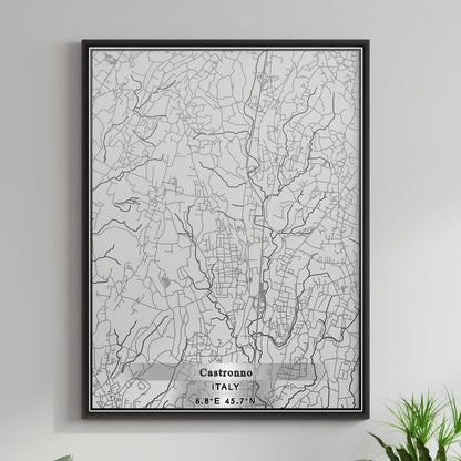 ROAD MAP OF CASTRONNO, ITALY BY MAPBAKES