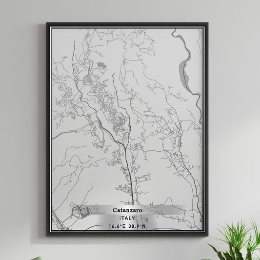 ROAD MAP OF CATANZARO, ITALY BY MAPBAKES