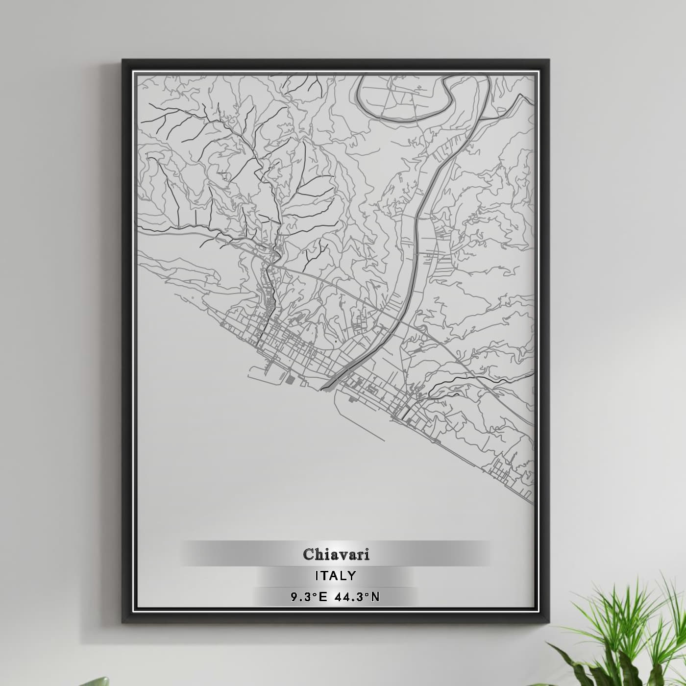 ROAD MAP OF CHIAVARI, ITALY BY MAPBAKES