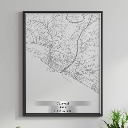 ROAD MAP OF CHIAVARI, ITALY BY MAPBAKES