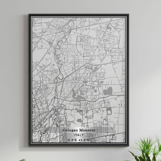 ROAD MAP OF COLOGNO MONZESE, ITALY BY MAPBAKES