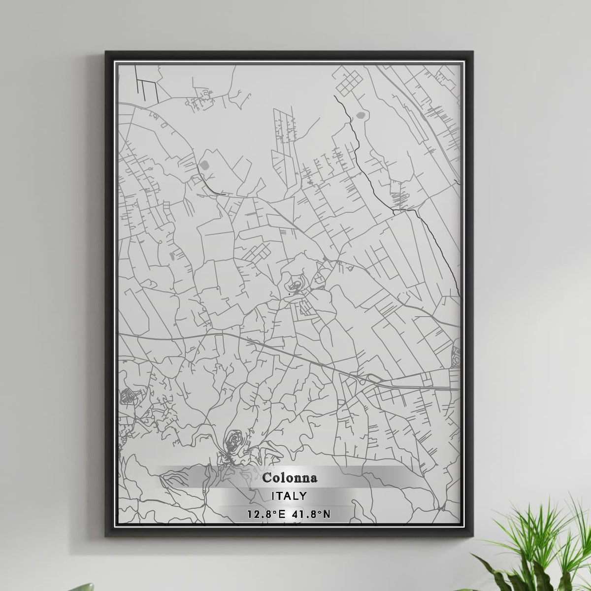 ROAD MAP OF COLONNA, ITALY BY MAPBAKES
