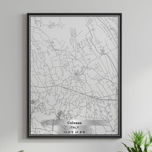 ROAD MAP OF COLONNA, ITALY BY MAPBAKES