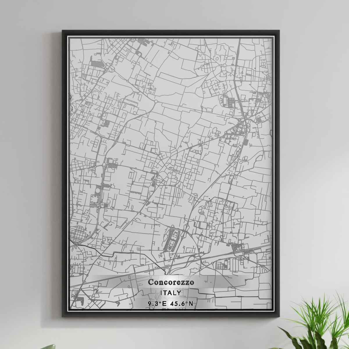 ROAD MAP OF CONCOREZZO, ITALY BY MAPBAKES