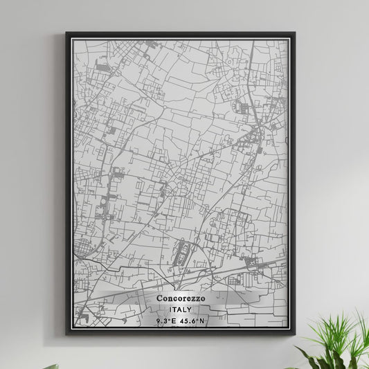 ROAD MAP OF CONCOREZZO, ITALY BY MAPBAKES