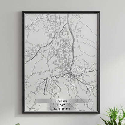 ROAD MAP OF COSENZA, ITALY BY MAPBAKES