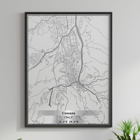 ROAD MAP OF COSENZA, ITALY BY MAPBAKES