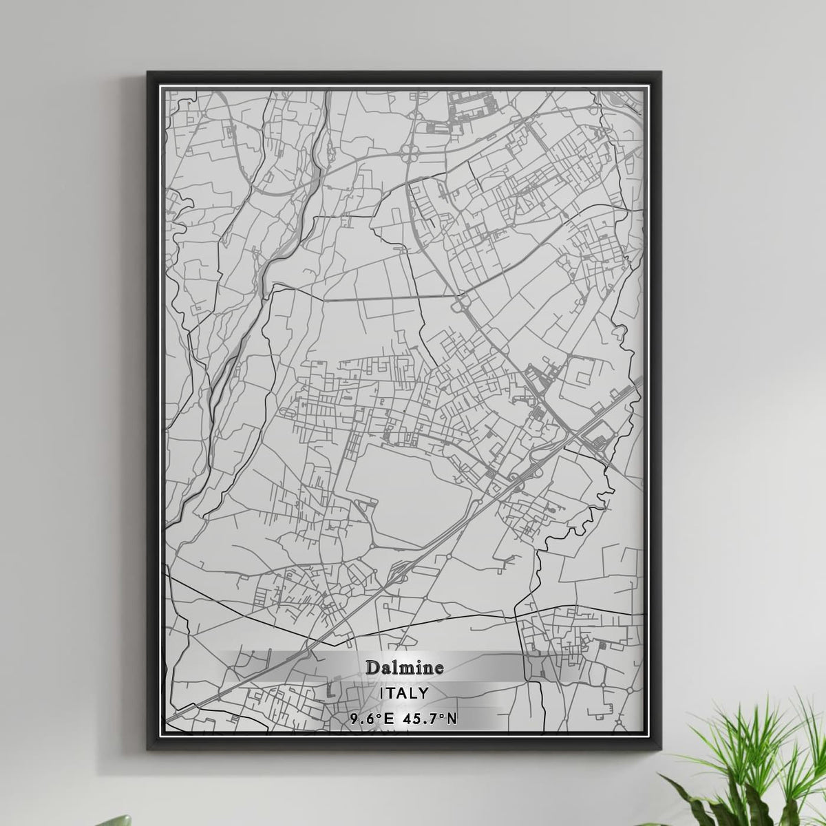 ROAD MAP OF DALMINE, ITALY BY MAPBAKES