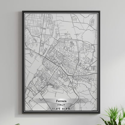ROAD MAP OF FERRARA, ITALY BY MAPBAKES