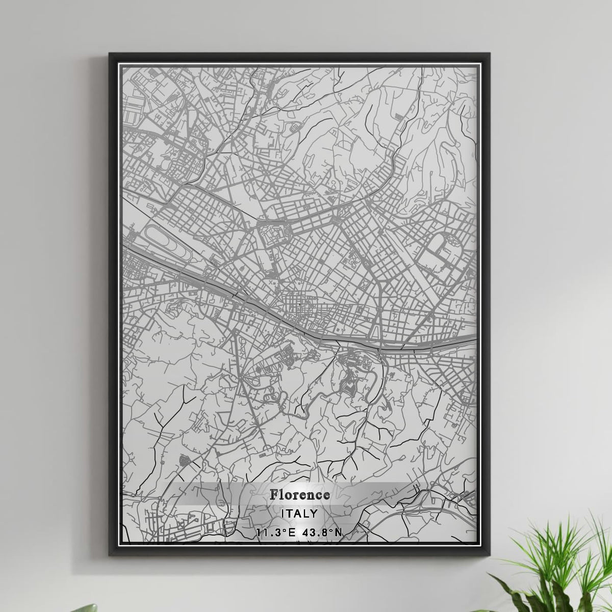 ROAD MAP OF FLORENCE, ITALY BY MAPBAKES