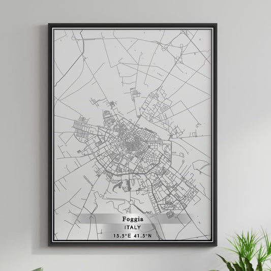 ROAD MAP OF FOGGIA, ITALY BY MAPBAKES