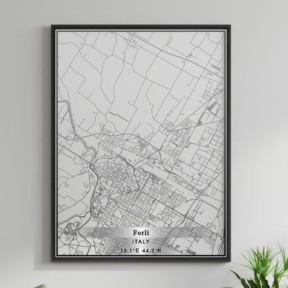 ROAD MAP OF FORLI, ITALY BY MAPBAKES