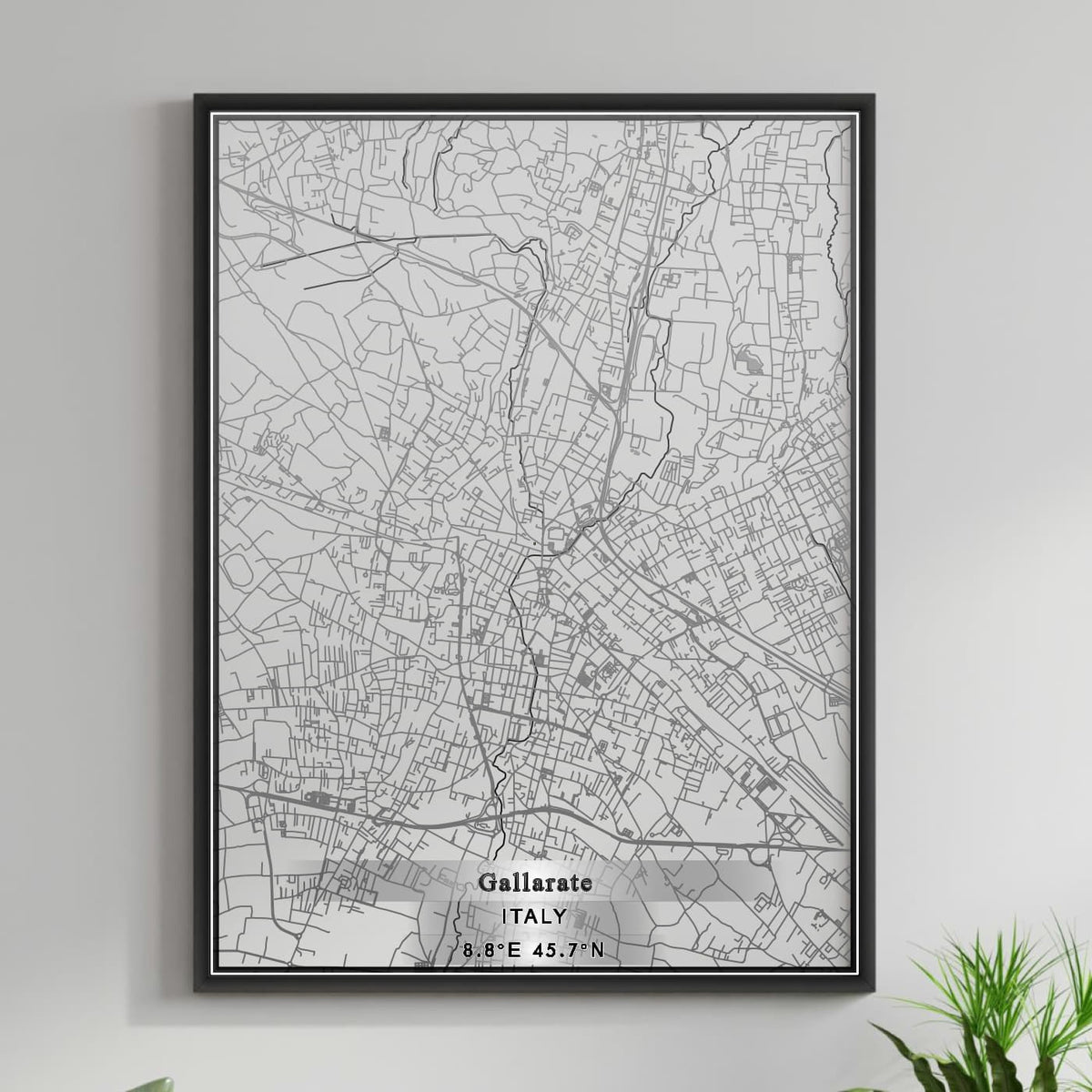 ROAD MAP OF GALLARATE, ITALY BY MAPBAKES