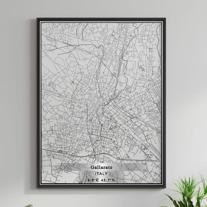 ROAD MAP OF GALLARATE, ITALY BY MAPBAKES