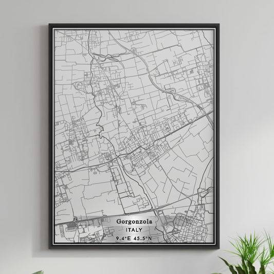 ROAD MAP OF GORGONZOLA, ITALY BY MAPBAKES