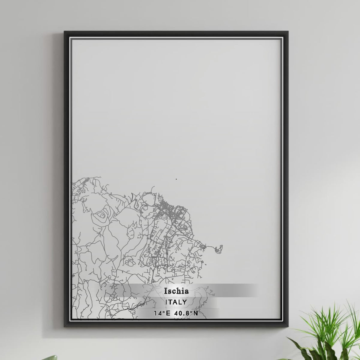 ROAD MAP OF ISCHIA, ITALY BY MAPBAKES