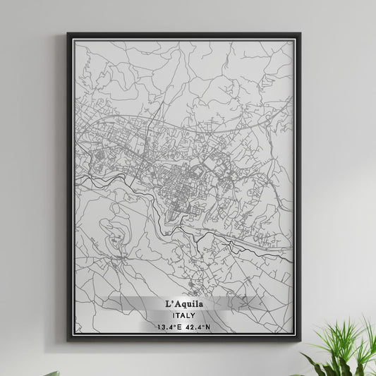 ROAD MAP OF L AQUILA, ITALY BY MAPBAKES