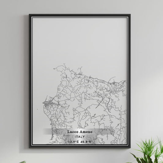 ROAD MAP OF LACCO AMENO, ITALY BY MAPBAKES