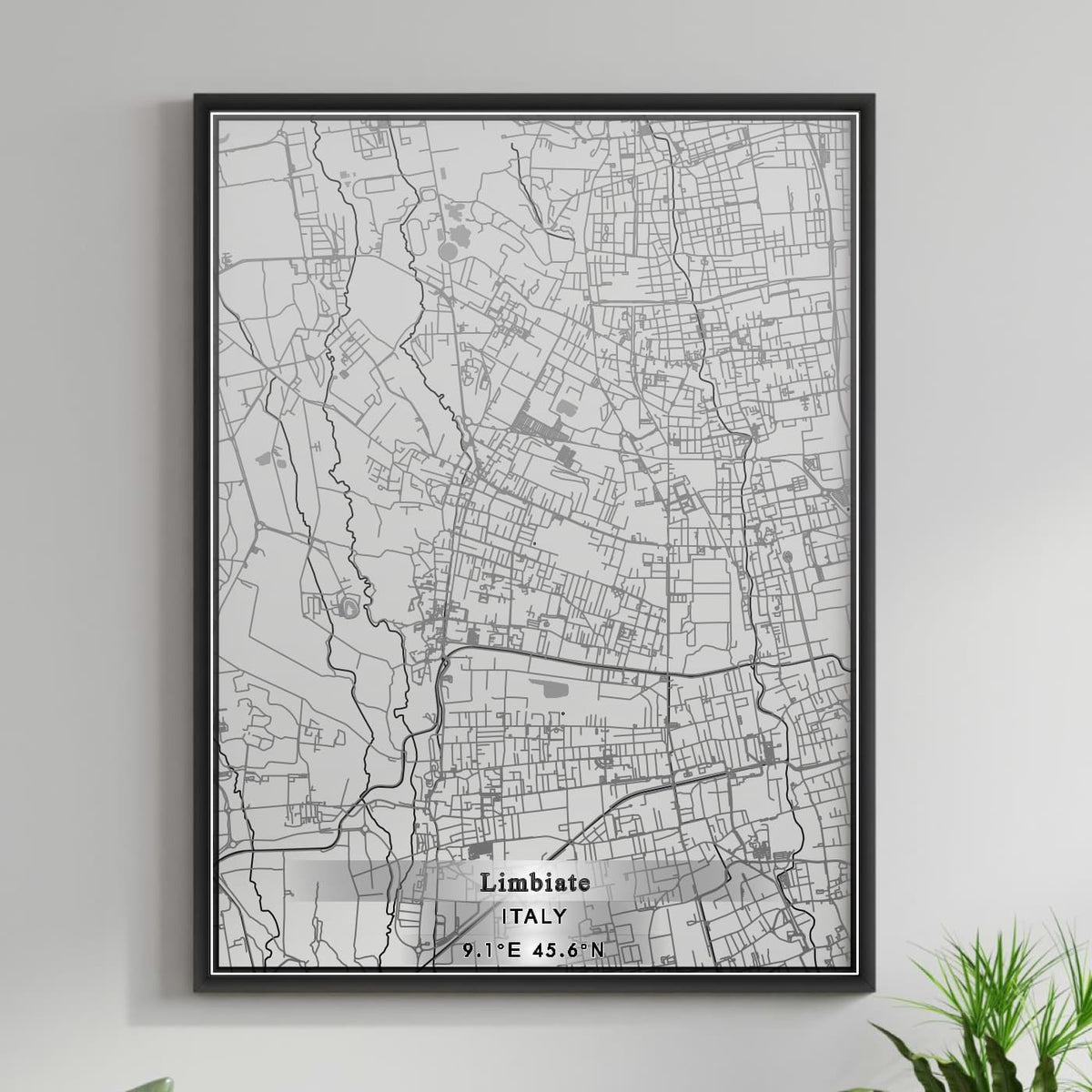 ROAD MAP OF LIMBIATE, ITALY BY MAPBAKES