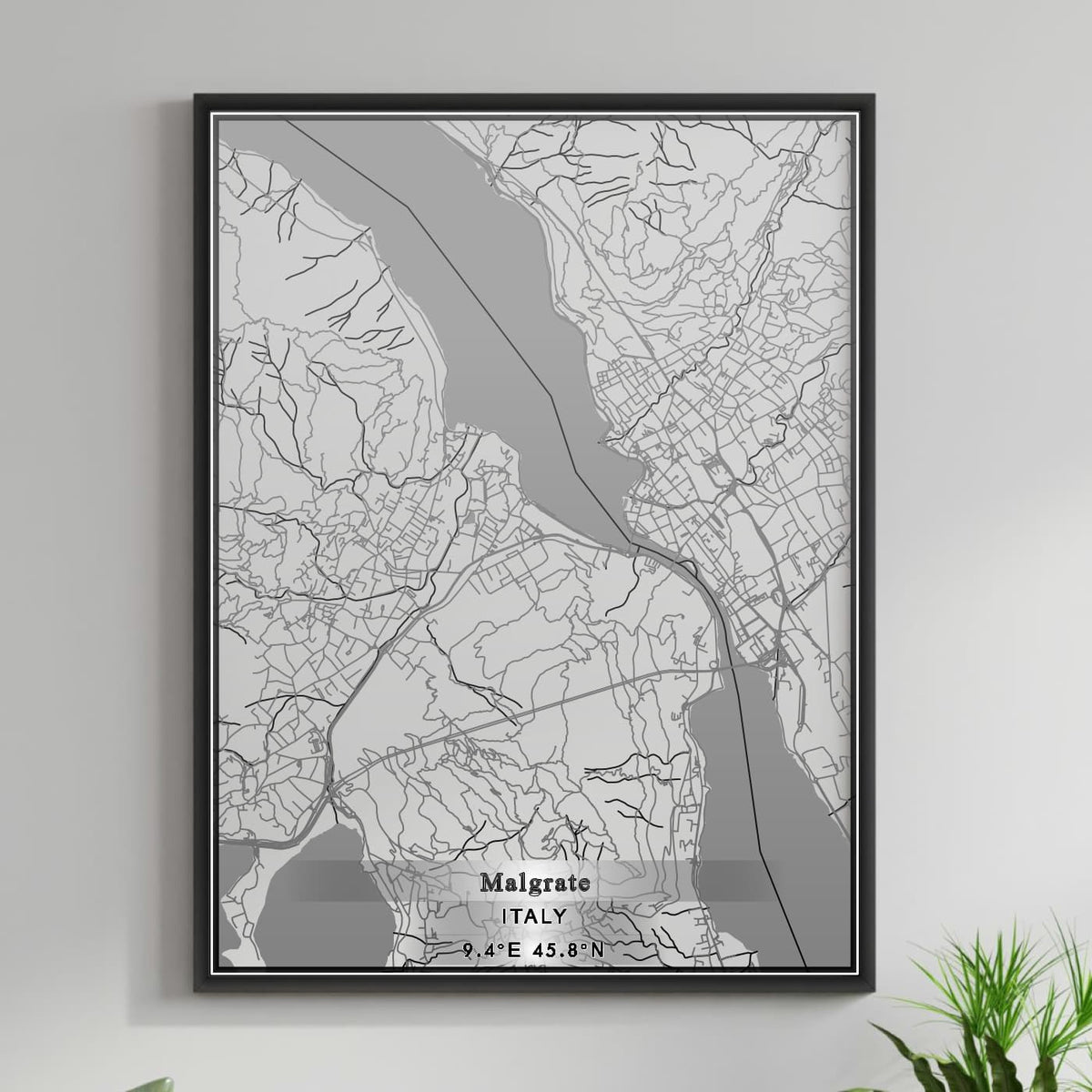 ROAD MAP OF MALGRATE, ITALY BY MAPBAKES