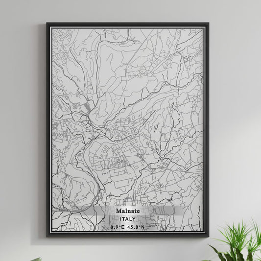 ROAD MAP OF MALNATE, ITALY BY MAPBAKES