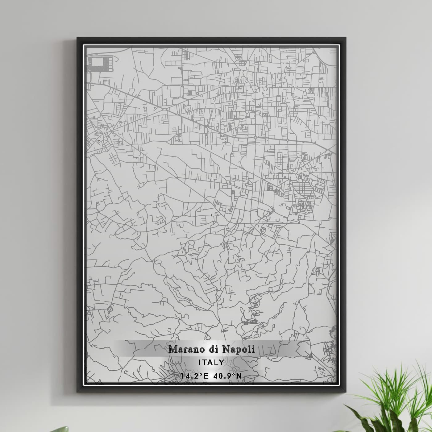 ROAD MAP OF MARANO DI NAPOLI, ITALY BY MAPBAKES