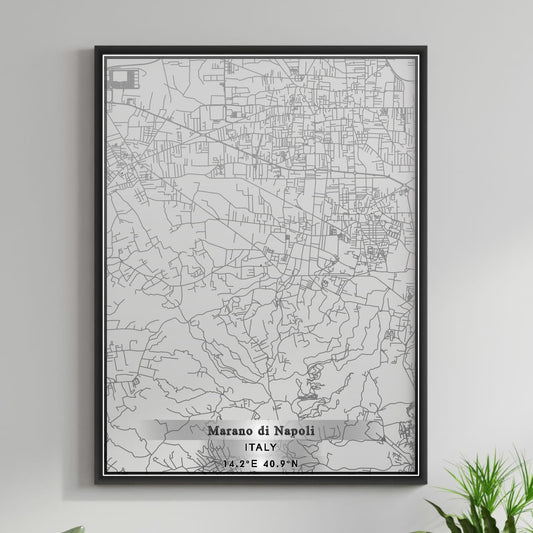 ROAD MAP OF MARANO DI NAPOLI, ITALY BY MAPBAKES