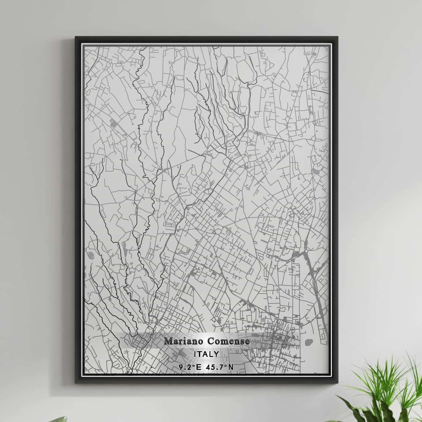 ROAD MAP OF MARIANO COMENSE, ITALY BY MAPBAKES