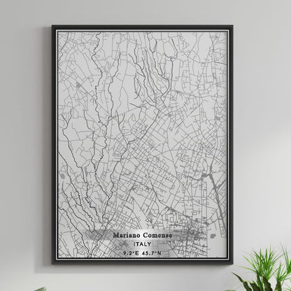 ROAD MAP OF MARIANO COMENSE, ITALY BY MAPBAKES