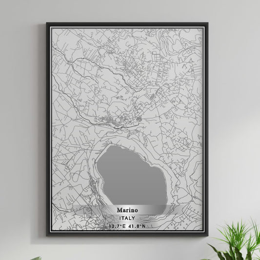 ROAD MAP OF MARINO, ITALY BY MAPBAKES