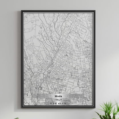 ROAD MAP OF MEDA, ITALY BY MAPBAKES