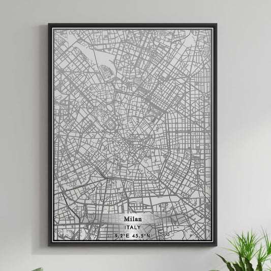 ROAD MAP OF MILAN, ITALY BY MAPBAKES