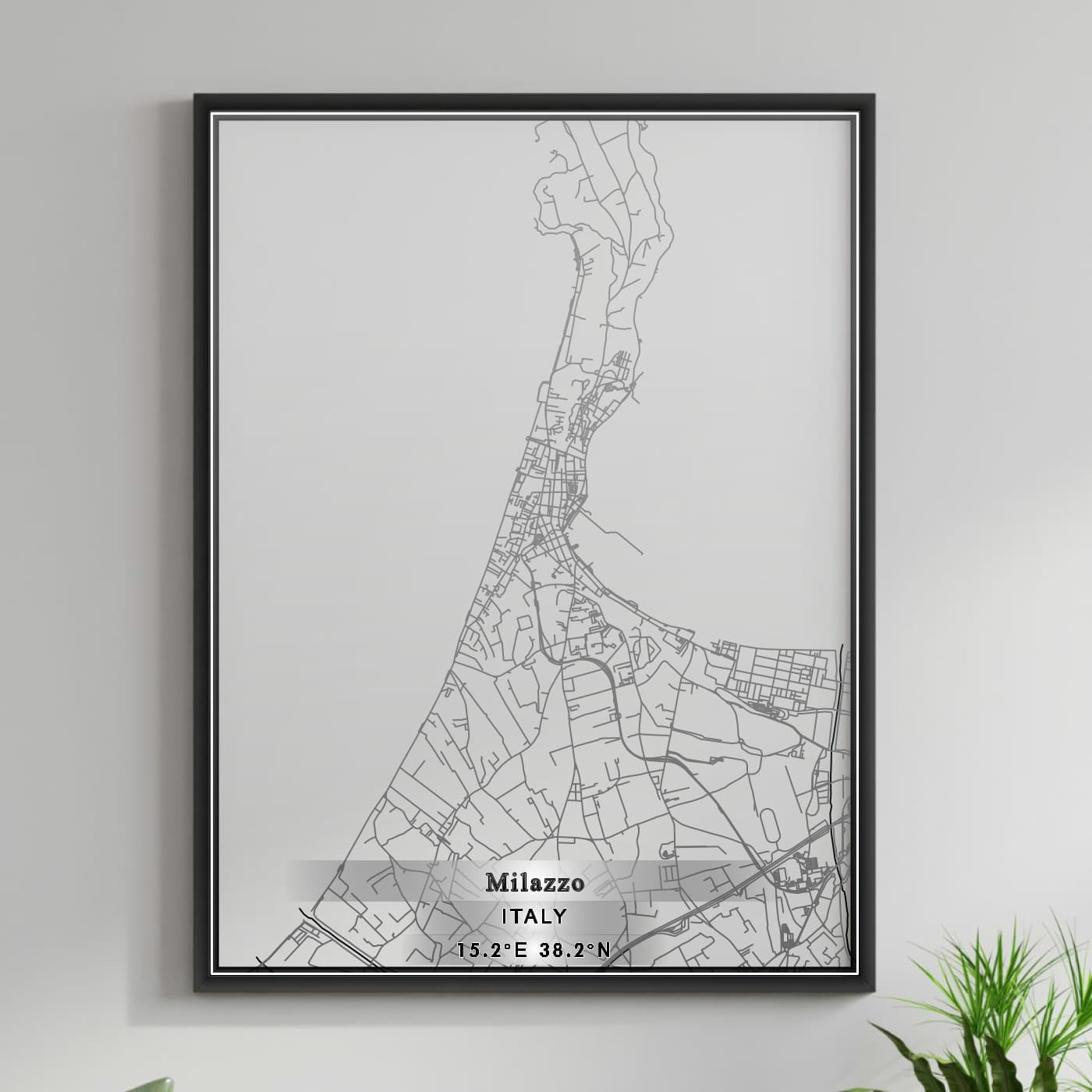 ROAD MAP OF MILAZZO, ITALY BY MAPBAKES