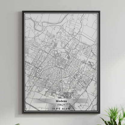 ROAD MAP OF MODENA, ITALY BY MAPBAKES