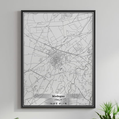 ROAD MAP OF MODUGNO, ITALY BY MAPBAKES