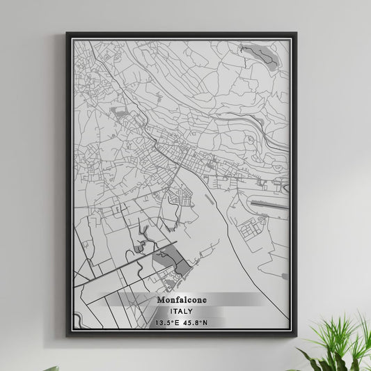 ROAD MAP OF MONFALCONE, ITALY BY MAPBAKES