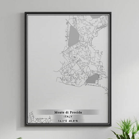 ROAD MAP OF MONTE DI PROCIDA, ITALY BY MAPBAKES