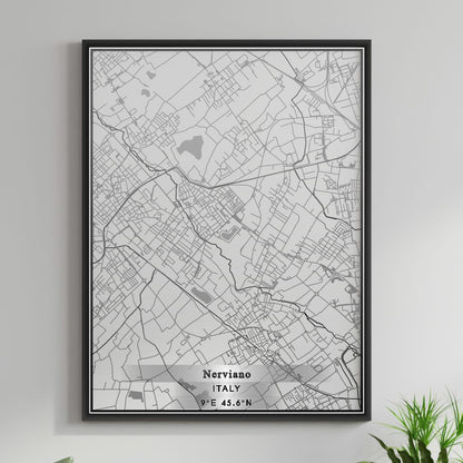 ROAD MAP OF NERVIANO, ITALY BY MAPBAKES