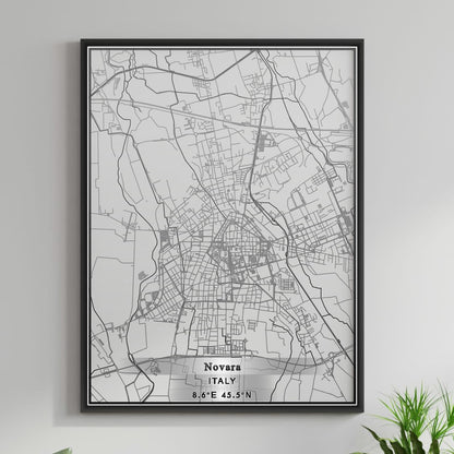 ROAD MAP OF NOVARA, ITALY BY MAPBAKES