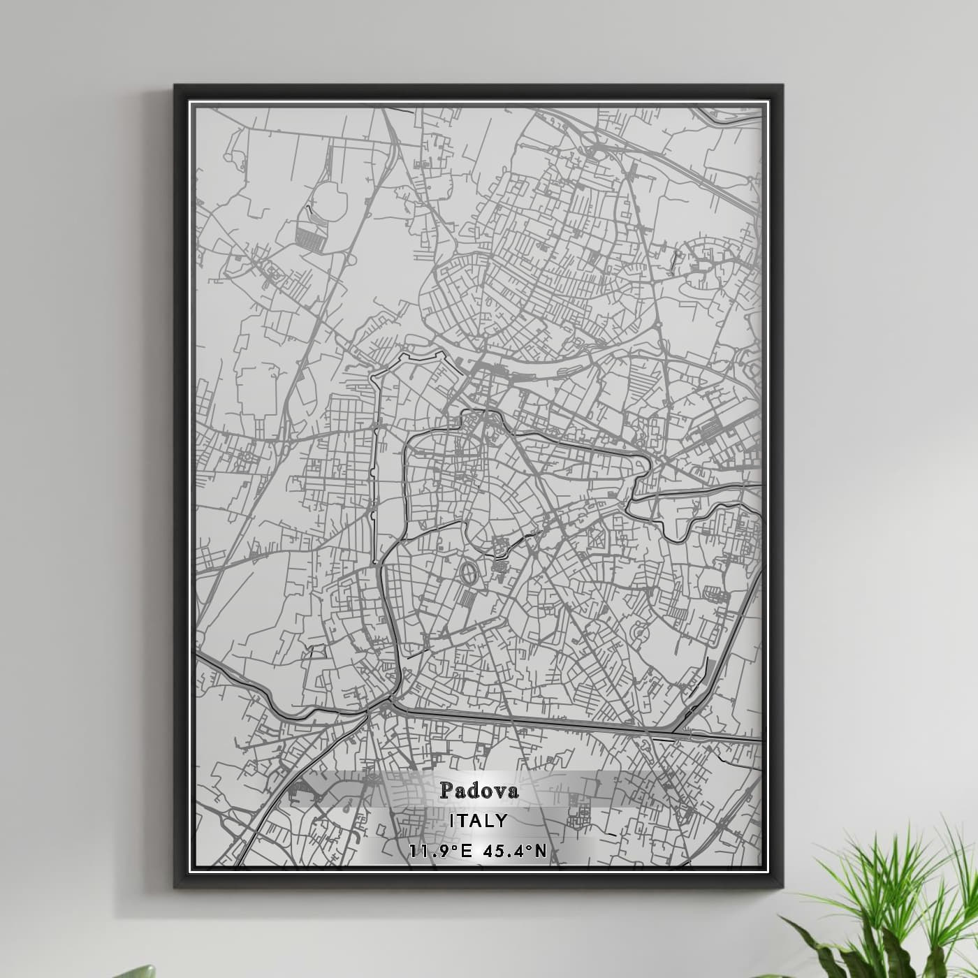 ROAD MAP OF PADOVA PADUA, ITALY BY MAPBAKES