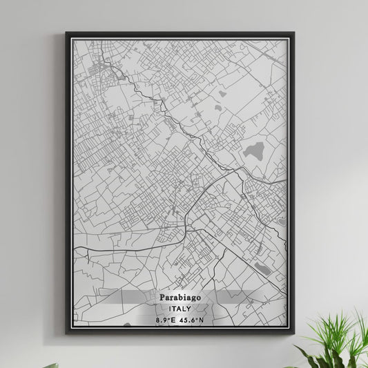 ROAD MAP OF PARABIAGO, ITALY BY MAPBAKES