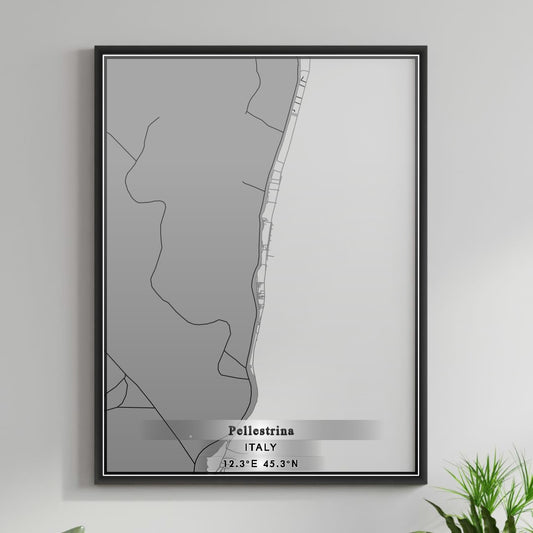 ROAD MAP OF PELLESTRINA, ITALY BY MAPBAKES