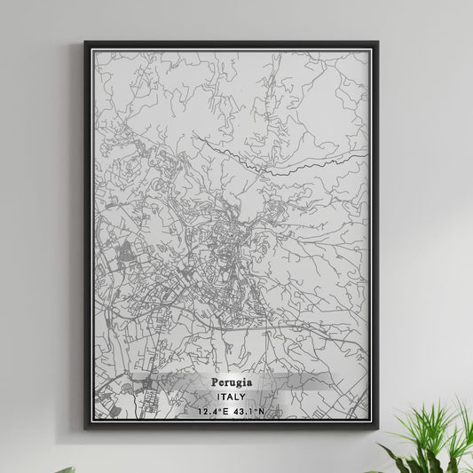 ROAD MAP OF PERUGIA, ITALY BY MAPBAKES