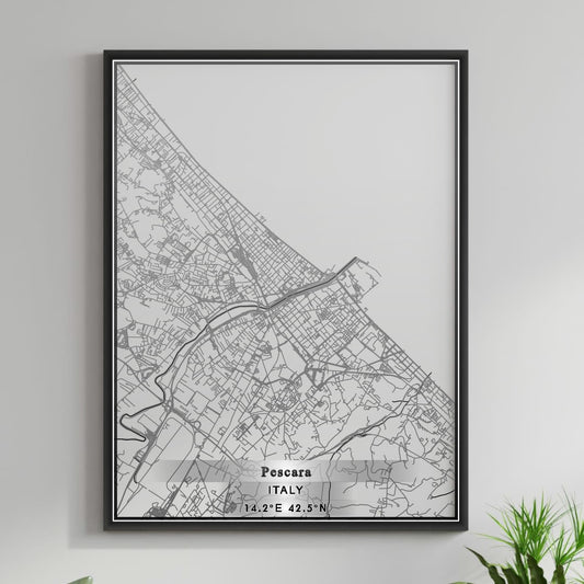 ROAD MAP OF PESCARA, ITALY BY MAPBAKES