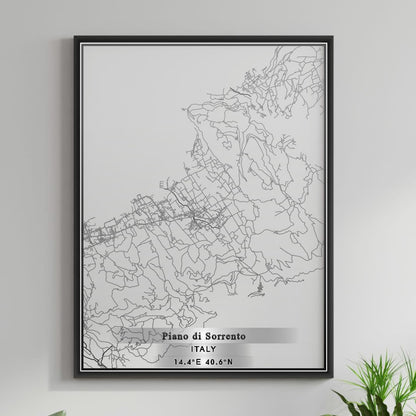 ROAD MAP OF PIANO DI SORRENTO, ITALY BY MAPBAKES